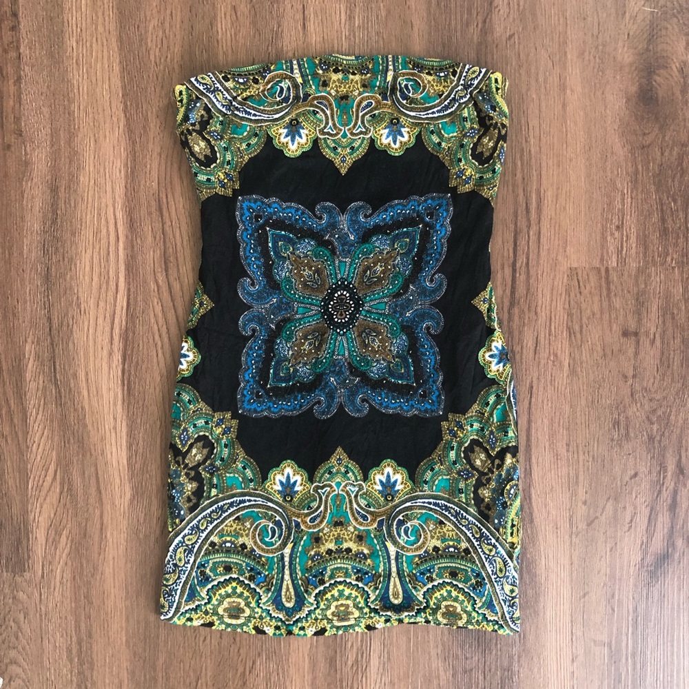 Forever 21 mandala print bodycon dress